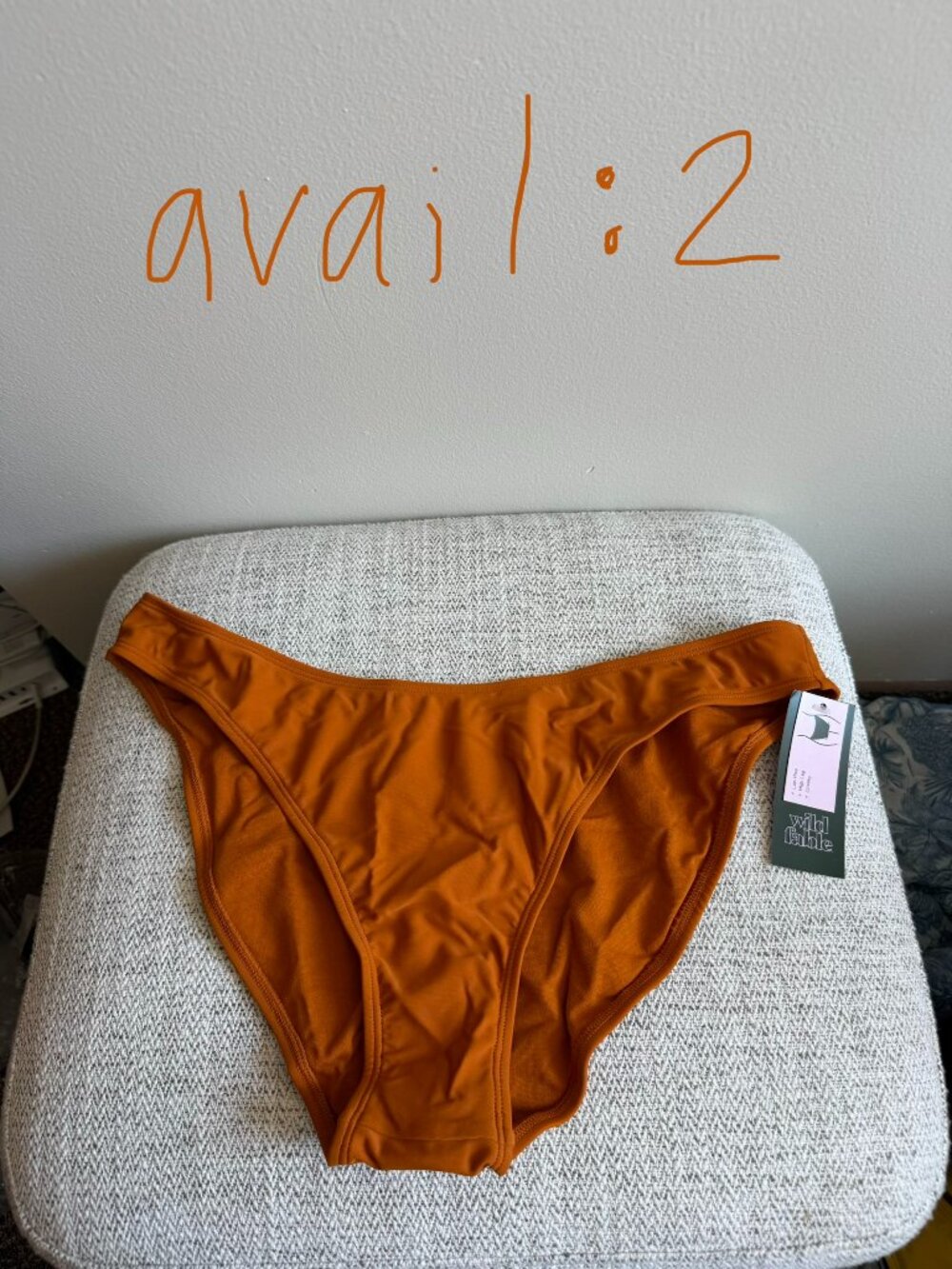 Wild Fable dark orange bikini bottom size XL